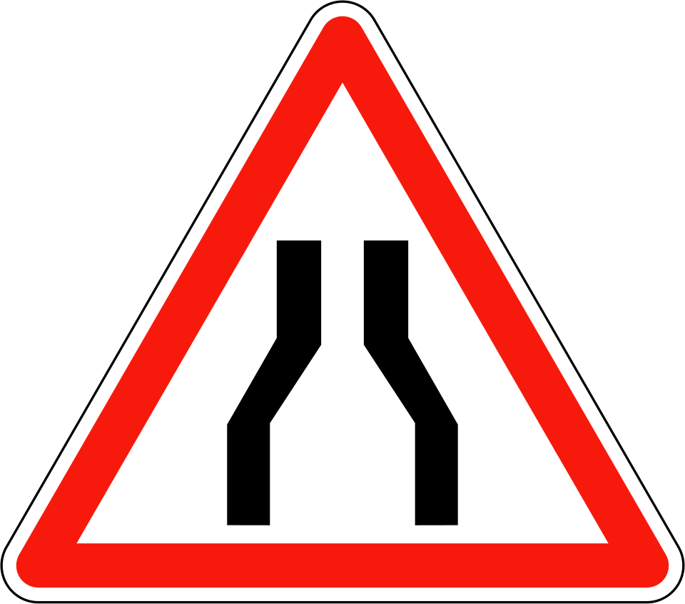 Chaussée rétrécie