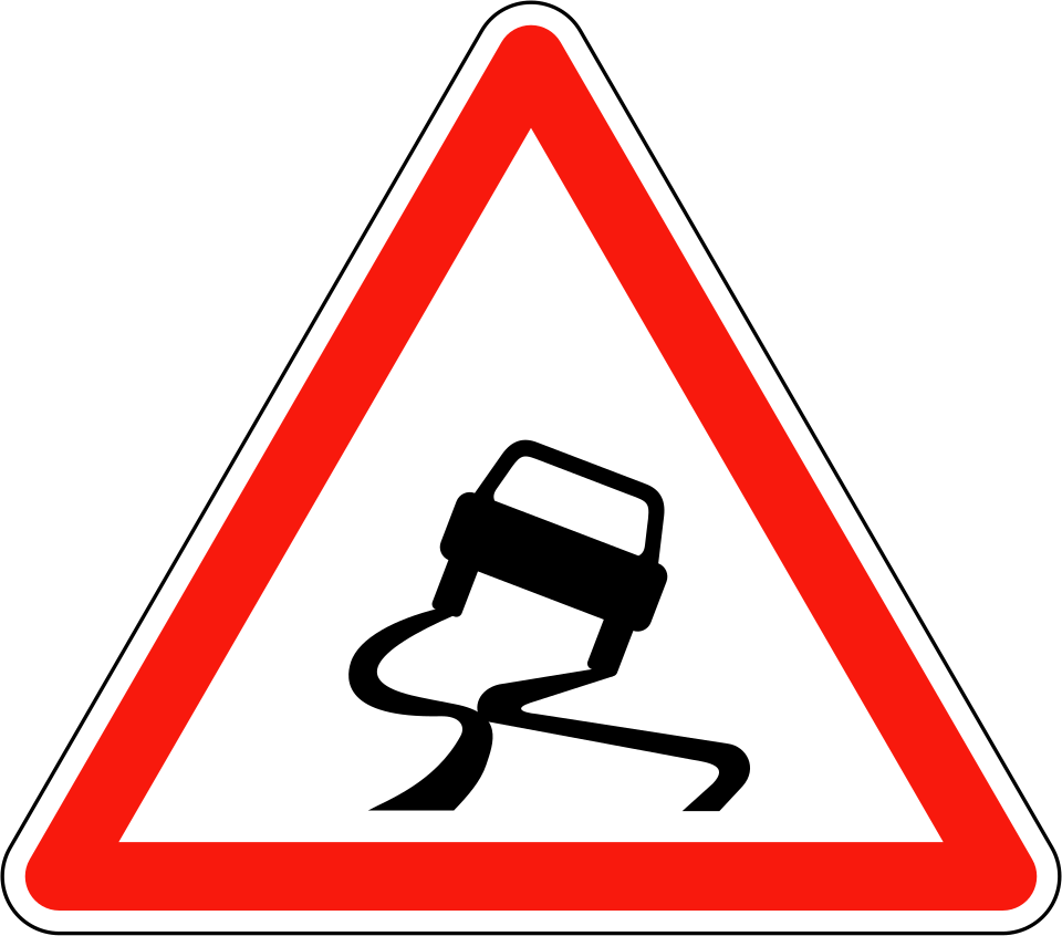 Chaussée glissante