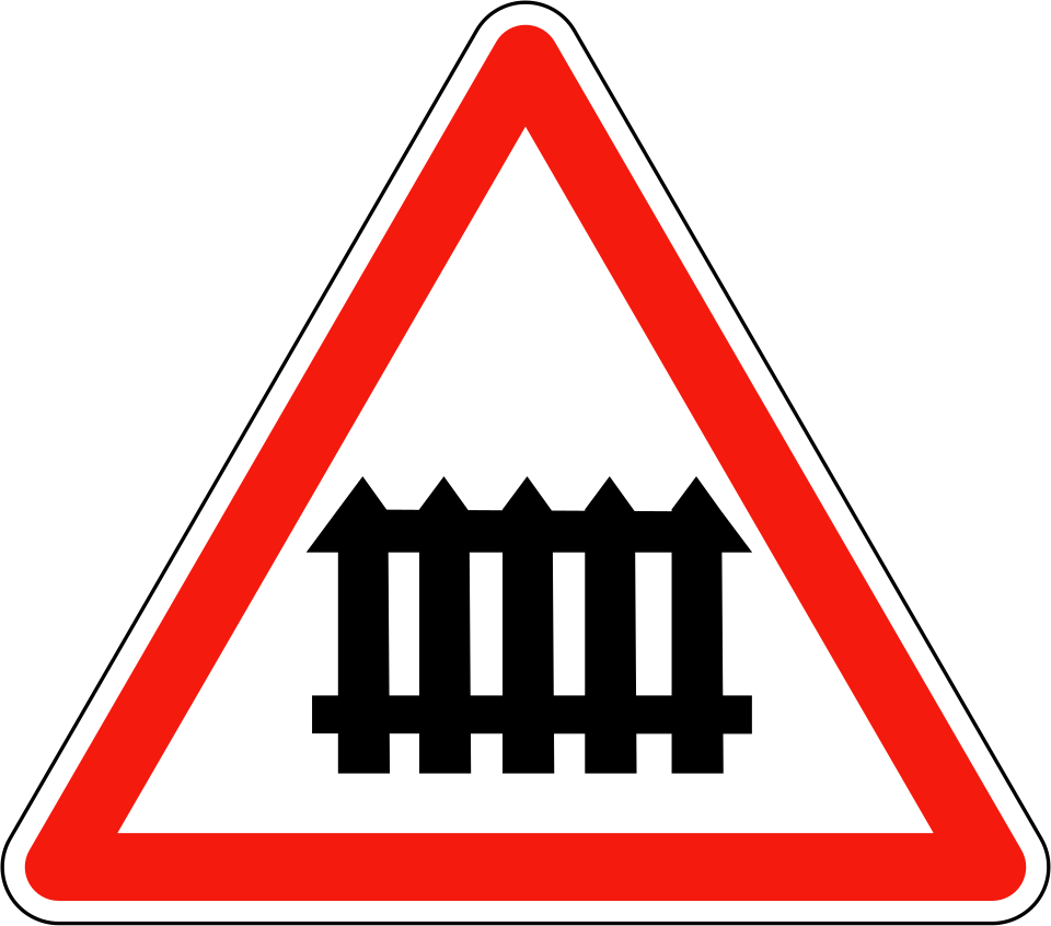 Passage à niveau avec barrières