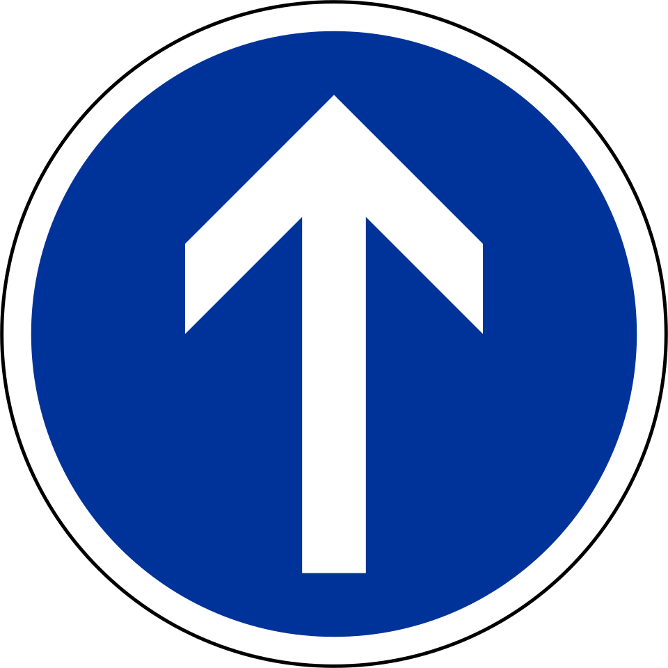 Direction obligatoire tout droit