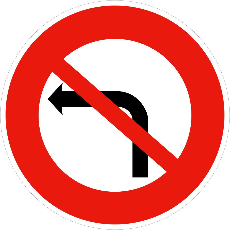 Interdiction de tourner à gauche