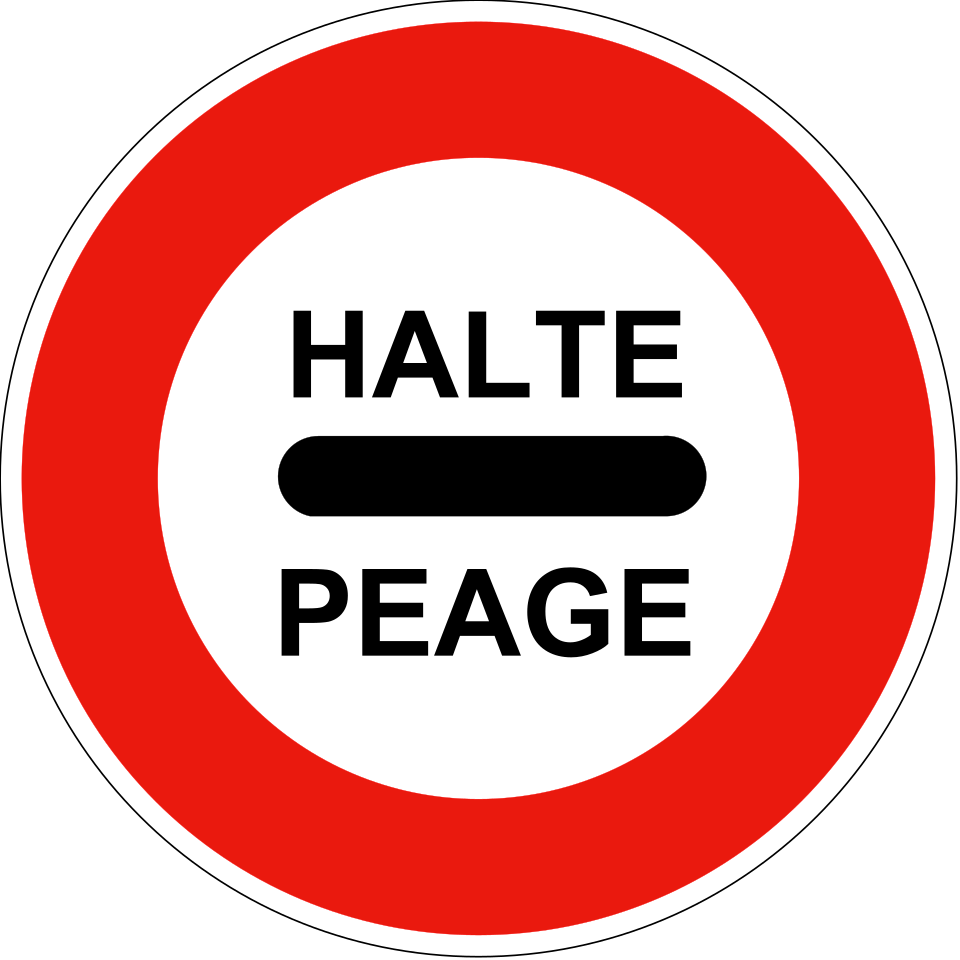 Arrêt au poste de péage