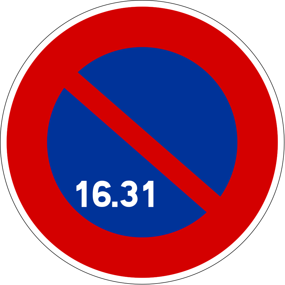 Stationnement interdit du 16 au dernier jour du mois