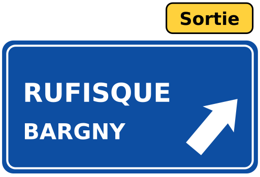 Présignalisation de sortie non numérotée