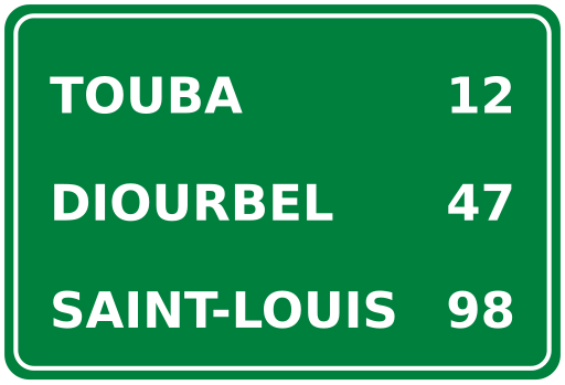Panneau de confirmation de direction